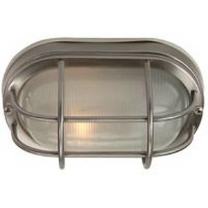 1 Light Small Oval Outdoor Flush Mount In Coastal Style-4 Inches Tall and 12 Inches Wide