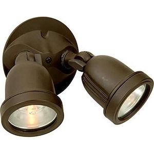 2 Light Outdoor Flood Light In Traditional Style-7.38 Inches Tall and 10.5 Inches Wide