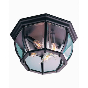 4 Light Outdoor Flush Mount In Traditional Style-6.75 Inches Tall and 12.6 Inches Wide