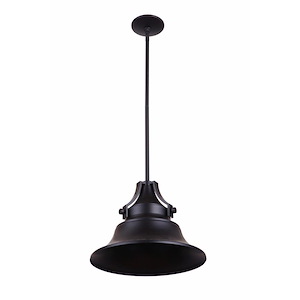 Union - 1 Light Small Outdoor Pendant-6.5 Inches Tall and 8 Inches Wide