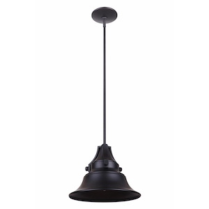 Union - 1 Light Medium Outdoor Pendant-9.5 Inches Tall and 12 Inches Wide