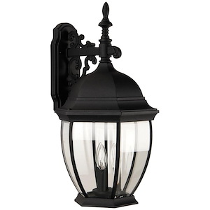 Three Light Outdoor Wall Lantern in Traditional Style - 12.83 inches wide by 24.75 inches high