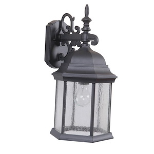 Hex Style Cast - One Light Outdoor Large Wall Mount in Traditional Style - 9.5 inches wide by 18.25 inches high