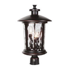 Summerhays - Three Light Outdoor Large Post Mount in Transitional Style - 12 inches wide by 17.25 inches high