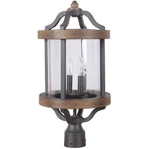 Ashwood - 2 Light Outdoor Post Lantern In Traditional Style-25.61 Inches Tall and 10.9 Inches Wide