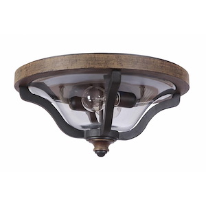 Ashwood - 2 Light Outdoor Flush Mount In Traditional Style-7 Inches Tall and 16.11 Inches Wide