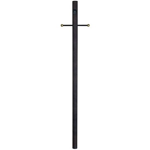 Accessory - Smooth Round Outdoor Direct Burial Post with Photocell in Traditional Style - 2.95 inches wide by 84 inches high