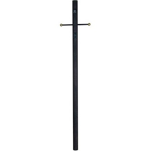 Accessory - Smooth Round Outdoor Direct Burial Post with Photocell and Conversion Outlet in Traditional Style - 2.95 inches wide by 84 inches high