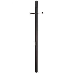 Direct Burial Outdoor Post with Photocell and Convenience Outlet in Traditional Style - 3 inches wide by 84 inches high
