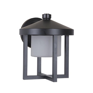Medium Outdoor Wall Lantern Aluminum Approved for Wet Locations in Transitional Style - 7.5 inches wide by 8.75 inches high - 1216372
