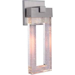 Cantrell - 12W 1 LED Outdoor Medium Wall Lantern in Modern Style - 6.68 inches wide by 17.63 inches high