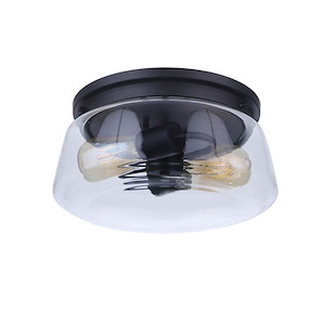 Laclede - 2 Light Outdoor Flush Mount-6.13 Inches Tall and 12 Inches Wide
