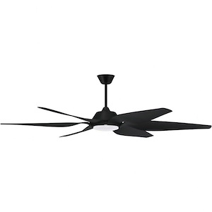 Zoom - 66 Inch 6 Blade Ceiling Fan with Light Kit