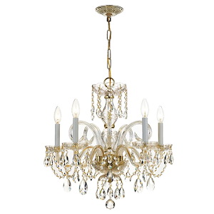 Crystal Crystal 5 Light Chandelier in Classic Style - 22 Inches Wide by 21 Inches High