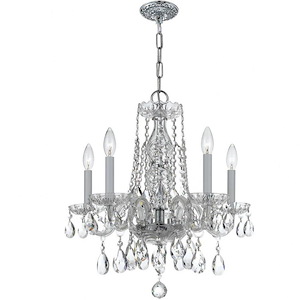 Crystal - Five Light Mini Chandelier in Classic Style - 18 Inches Wide by 20 Inches High