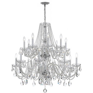 Crystal - Eight Light Chandelier in Classic Style - 37 Inches Wide by 34 Inches High - 406206