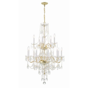 Traditional Crystal - 15 Light Chandelier In Traditional Style-43.75 Inches Tall and 32 Inches Wide