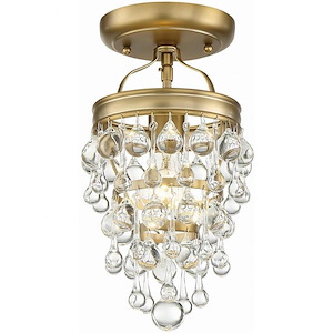 Calypso - 1 Light Semi-Flush Mount in Traditional and Contemporary Style - 7.25 Inches Wide by 13.5 Inches High