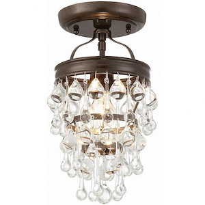 Calypso - 1 Light Semi-Flush Mount in Traditional and Contemporary Style - 7.25 Inches Wide by 13.5 Inches High