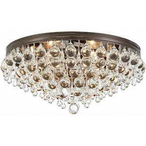 Calypso - Six Light Flush Mount in Traditional and Contemporary Style - 20 Inches Wide by 9 Inches High