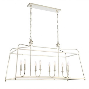 Sylvan - Eight Light Chandelier - No Shades in Classic Style - 42 Inches Wide by 25 Inches High - 620414