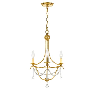 Metro - Three Light Chandelier in Minimalist Style - 15.5 Inches Wide by 21.25 Inches High