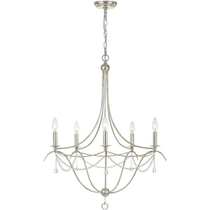 Metro II - Five Light Chandelier in Traditional and Contemporary Style - 27.5 Inches Wide by 33.5 Inches High - 406331