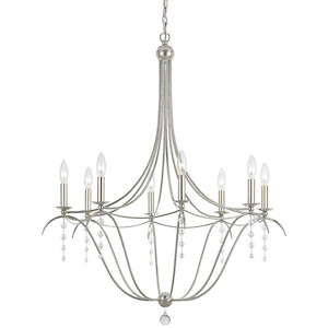Metro Ii - Eight Light Chandelier In Timeless Style - 31.5 Inches Wide By 37 Inches High