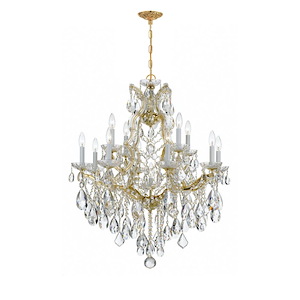 Maria Theresa - Twelve Light Chandelier in Traditional and Contemporary Style - 28 Inches Wide by 32 Inches High