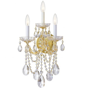 Maria Theresa - Three Light Wall Sconce in Classic Style - 11 Inches Wide by 22.5 Inches High - 406387