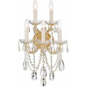 Maria Theresa - Five Light Wall Sconce in Classic Style - 13.5 Inches Wide by 22.5 Inches High
