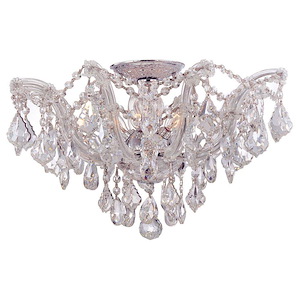 Maria Theresa Collection Crystal 5 Light Ceiling Mount in Classic Style - 19 Inches Wide by 11.5 Inches High - 406413