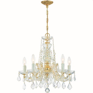 Maria Theresa - Five Light Mini Chandelier in Minimalist Style - 20 Inches Wide by 19 Inches High - 406449