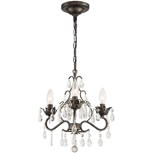 Paris Market - 3 Light Mini Chandelier in Classic Style - 13 Inches Wide by 14 Inches High - 406432