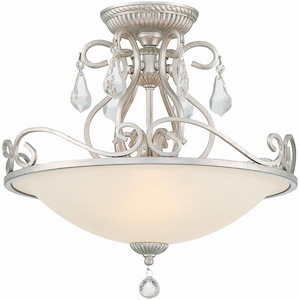 Ashton - Three Light Semi-Flush Mount in Classic Style - 16.5 Inches Wide by 16.25 Inches High