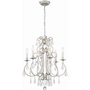 Ashton - Six Light Chandelier in Traditional and Contemporary Style - 21.5 Inches Wide by 27 Inches High