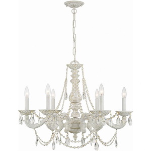 Paris Market - Six Light Chandelier in Traditional and Contemporary Style - 28 Inches Wide by 22 Inches High