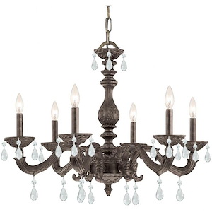 Paris Market - Six Light Chandelier in Traditional and Contemporary Style - 28 Inches Wide by 21 Inches High