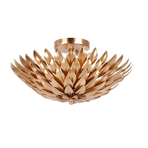 Broche - Four Light Flush Mount in Traditional and Contemporary Style - 16 Inches Wide by 6.25 Inches High - 467819
