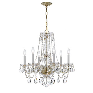 Crystal - Six Light Chandelier in Classic Style - 23 Inches Wide by 25 Inches High