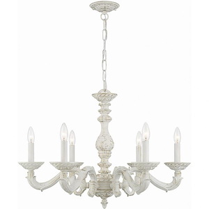Sutton - Six Light Chandelier in Minimalist Style - 28 Inches Wide by 21 Inches High