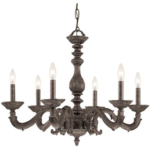 Sutton - Six Light Chandelier in Minimalist Style - 28 Inches Wide by 21 Inches High - 406533