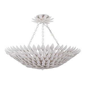 Broche - Six Light Semi-Flush Mount in Traditional and Contemporary Style - 24.5 Inches Wide by 11 Inches High - 430232