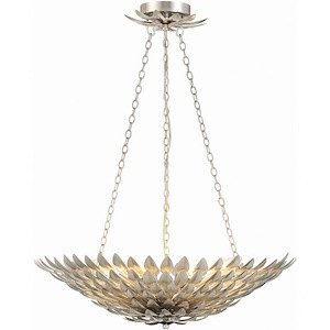 Broche - Six Light Chandelier in Timeless Style - 24.5 Inches Wide by 6 Inches High - 406570