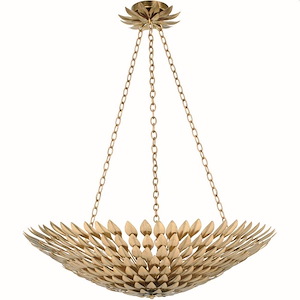 Broche - Eight Light Large Chandelier in Traditional and Contemporary Style - 30 Inches Wide by 7 Inches High
