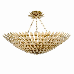Broche - Eight Light Flush Mount in Traditional and Contemporary Style - 30 Inches Wide by 12 Inches High - 430230