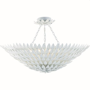 Broche - Eight Light Pendant in Traditional and Contemporary Style - 30 Inches Wide by 12 Inches High