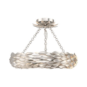 Broche - 21W 6 LED Semi-Flush Mount-3.75 Inches Tall and 18 Inches Wide - 1320041