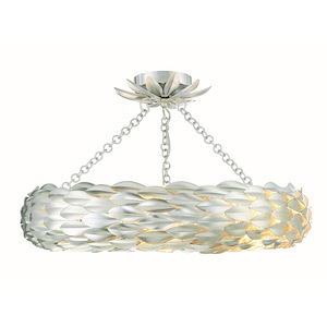 Broche - 6 Light Flush Mount-5 Inches Tall and 24 Inches Wide - 1295940