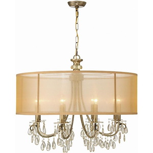 Hampton - Eight Light Chandelier in Minimalist Style - 32 Inches Wide by 26 Inches High - 406660